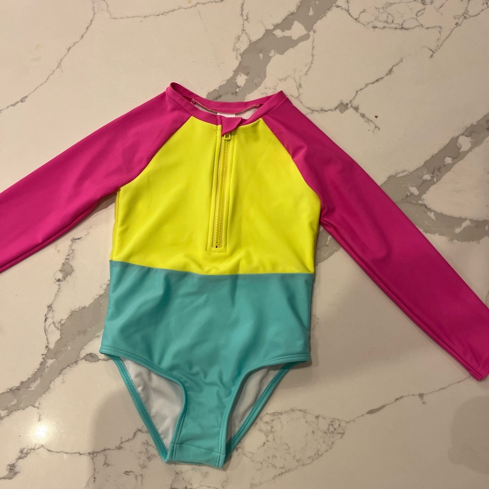 Target Pink and Yellow Rashguard Swimwear